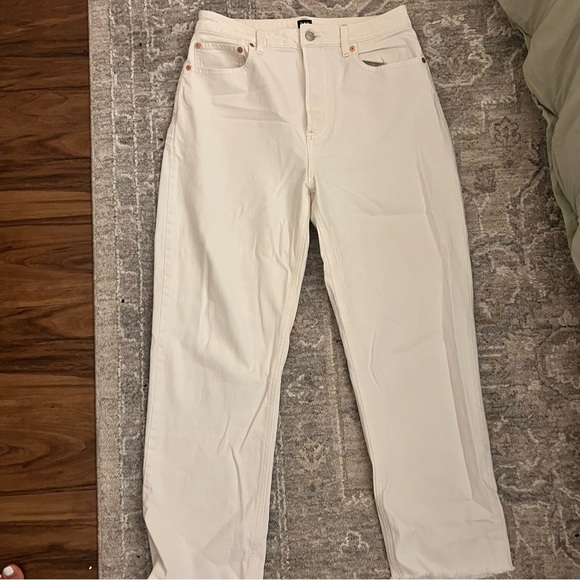 GAP Women's Straight Leg Cream Jeans - Picture 1 of 5